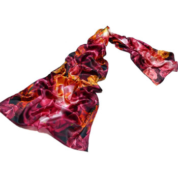 silk long scarf displaying