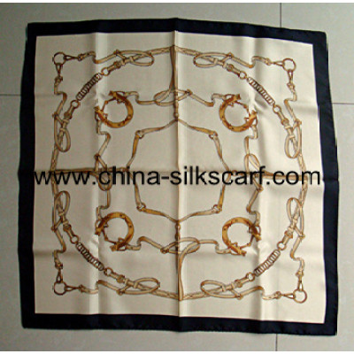 fashion print ladies silk foulard