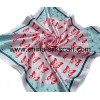 print silk satin pocket scarf