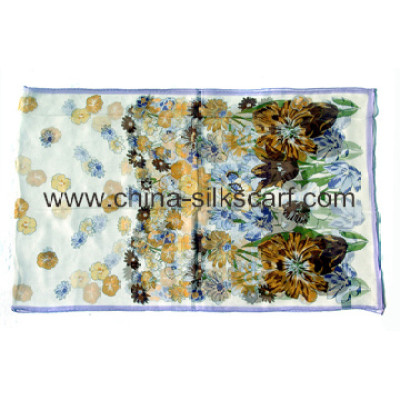Fashion Print Beautiful Silk Shawl