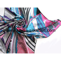 spring silk square satin foulard