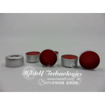 11x1mm Red PTFE/White Silicone Septa With Open Top Siliver Alumnium Crimp Top Cap assembled