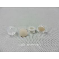 11x1mm Natural PTFE Natural Silicon Septa With Open Top Snap For 2ml  Snap Top Vials