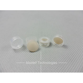 11x1mm Natural PTFE Natural Silicon Septa With Open Top Snap For 2ml  Snap Top Vials