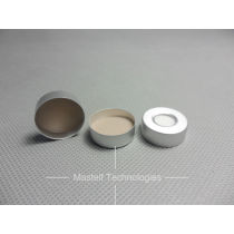 20x3mm Natural PTFE Silicon Septa With Aluminium Cap for GC Headspace Crimp Vials