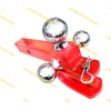 Tri-ball Mount with U loop Red powder coated