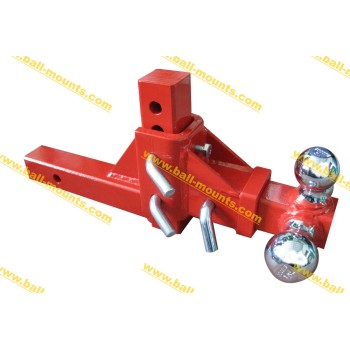Adjustable Tri-Ball Hitch Red powder coated