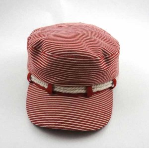 RED WITH WHITE STRIPE CAP