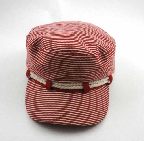 RED WITH WHITE STRIPE CAP