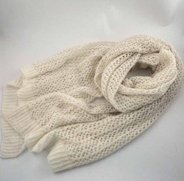 HOLLOW OUT  KNITTED  ACRYLIC SCARF