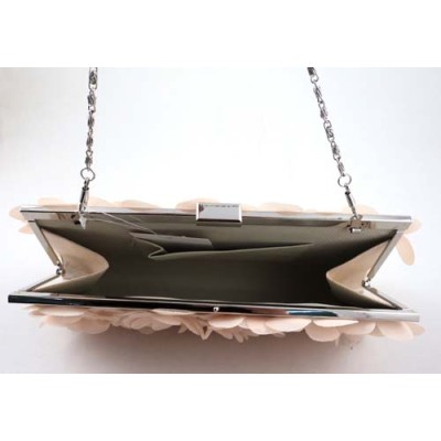 ROMANTIC PINK FLOWER DECORATED EVENING BAG