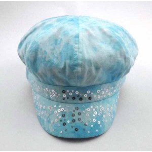 TIE DYED COTTON CAP WITH SEQUINS
