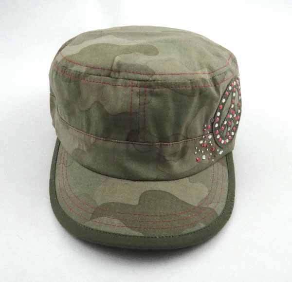 MILITARY CAP WITH RHINESTONES