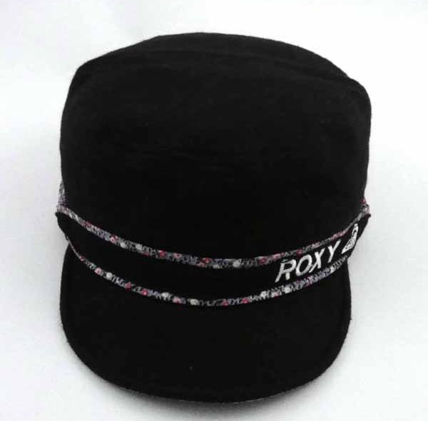 COTTON MILITARY CAP WITH FLORAL PRINTED BAND