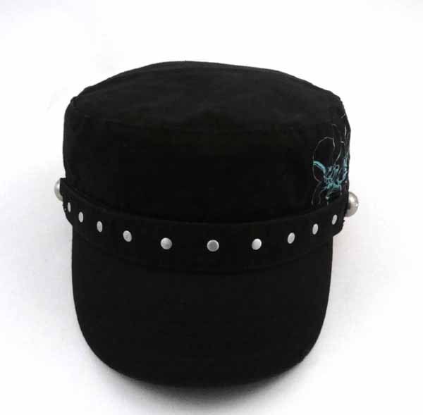 COTTON MILITARY CAP WITH RIVETS