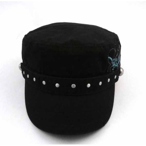 COTTON MILITARY CAP WITH RIVETS