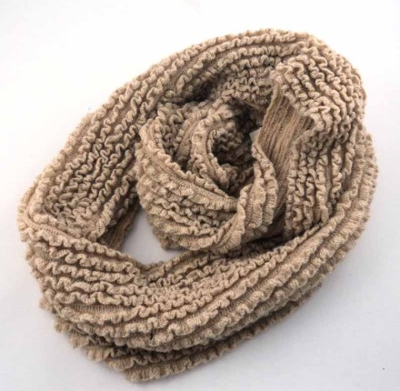 KNITTED ENDLESS ACRYLIC SCARF