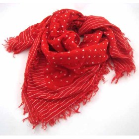 PRINTED SQUARE COTTON SCARF