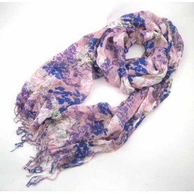 FLORAL PRINTED VISCOSE SCARF