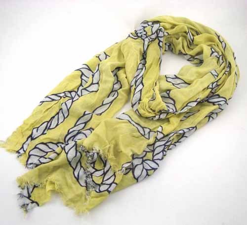 CHAIN PRINTED VISCOSE SCARF