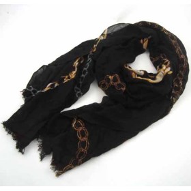 CHAIN PRINTED RAYON SCARF