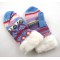 KNITTING GLOVES WITH FAKE FUR