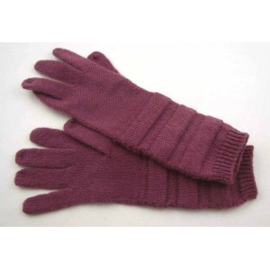 PURPLE KNITTING GLOVES FOR WOMAN