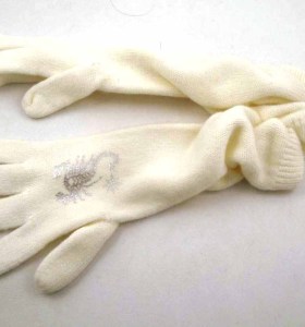 DARK GRAY вязания перчатки с люрексом