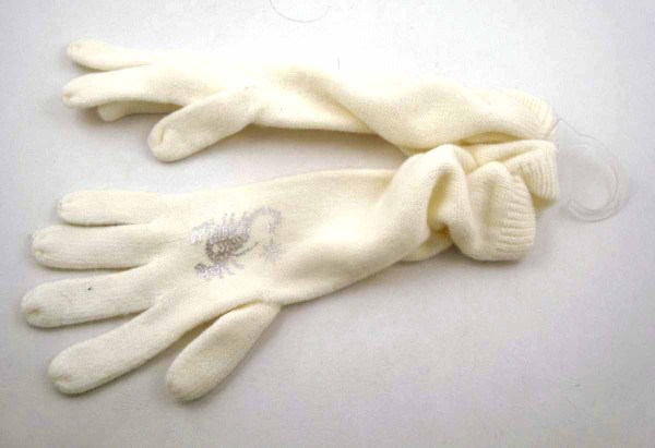 DARK GRAY вязания перчатки с люрексом