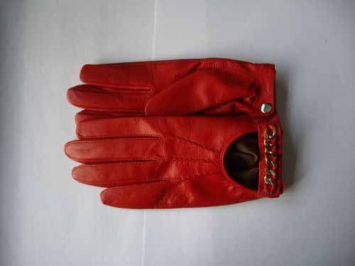 HOT RED LEATHER GLOVES