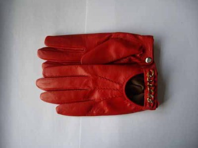 HOT RED LEATHER GLOVES