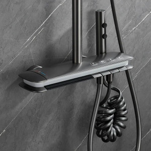 Premium 4-Function Thermostatic Exposed Shower System with LED Display | Wholesale Supplier for Bathroom Projects