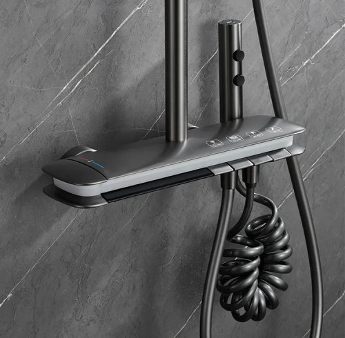 Premium 4-Function Thermostatic Exposed Shower System with LED Display | Wholesale Supplier for Bathroom Projects