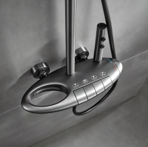 Premium 4-Function Exposed Brass Shower System with Piano Keys | Wholesale Supplier for Bathroom Projects