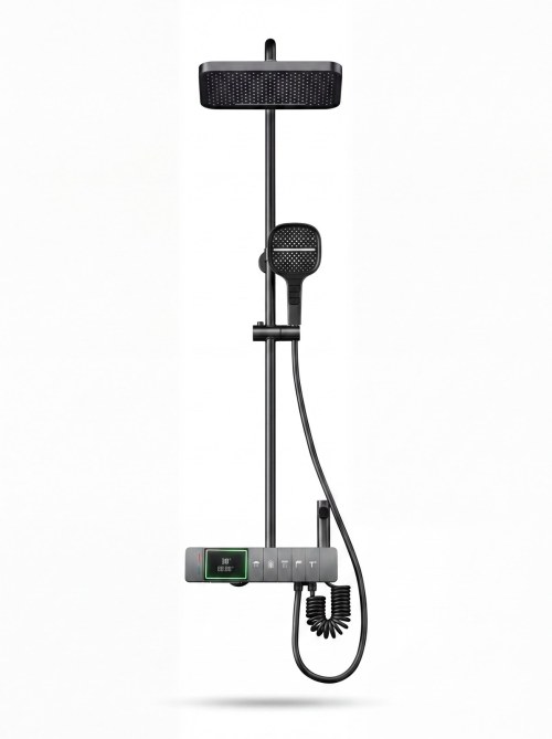 Premium 5-Function Thermostatic Exposed Shower System with LED Display | Wholesale Supplier for Bathroom Projects