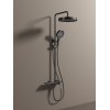 Premium Black 4-Function Exposed Shower System with Piano Keys | Wholesale Supplier for Bathroom Projects