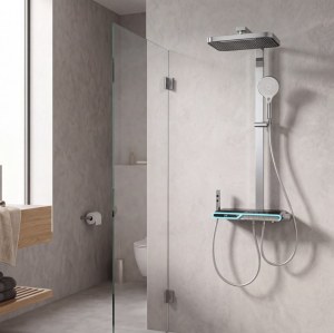 Premium Chrome 5-Function Thermostatic Shower System with LED Lighting | Wholesale Supplier for Luxury Bathroom Projects