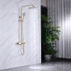 Premium Brushed Gold 3-Function Exposed Brass Shower System | Wholesale Supplier for Bathroom Projects