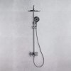 Compact Gunmetal 3-Function Exposed Brass Shower System | Wholesale Manufacturer for Apartment Projects