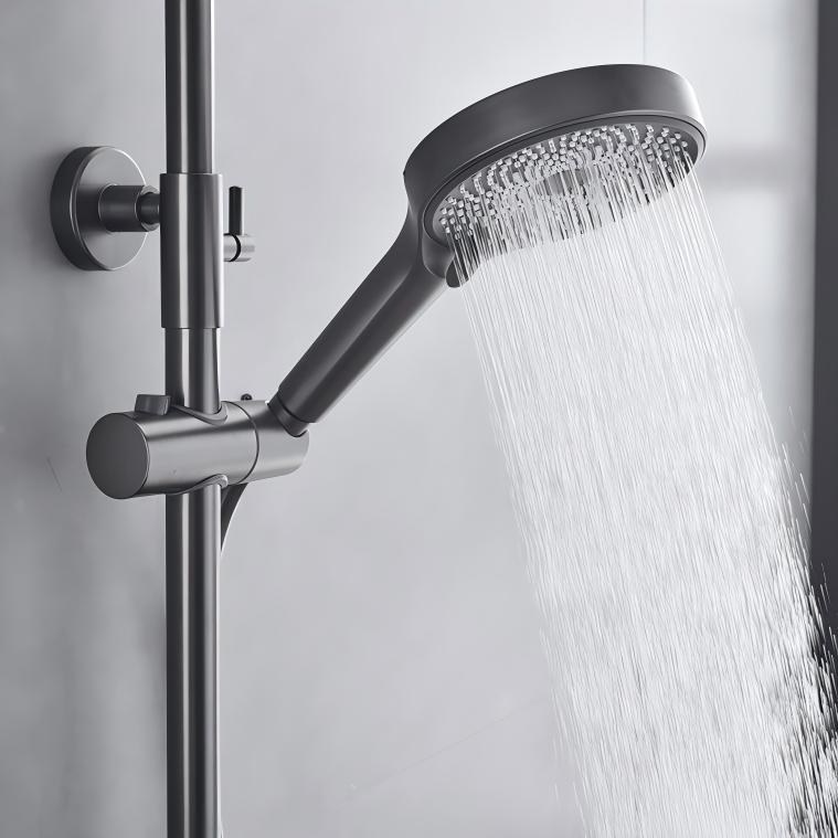Exposed shower system product and bathroom project view 1