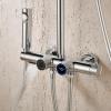 Chrome 4-Function Thermostatic Exposed Shower System with Digital Display | Wholesale Supplier for Bathroom Projects