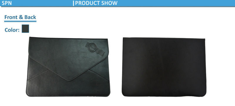 Luxry design for macbook professional leather 14 inch laptop sleeve