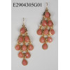 Chanderlier earrings-milky peach