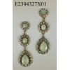 Drop earrings with facet cabs and cry stones