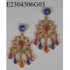 Flower filigree chanderlier earrings-multi colors