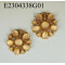 Large flower studs with moon cabs