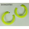 Neon yellow hoop earrings