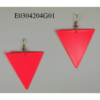 Triangle earrings-Neon fuchsia
