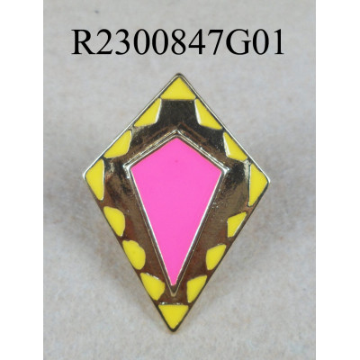 Geometry ring-Gold plating & Color contrast epoxy