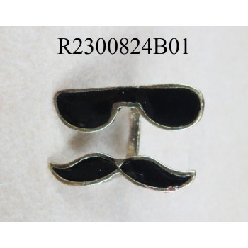 Mustache & glasses ring-jet epoxy
